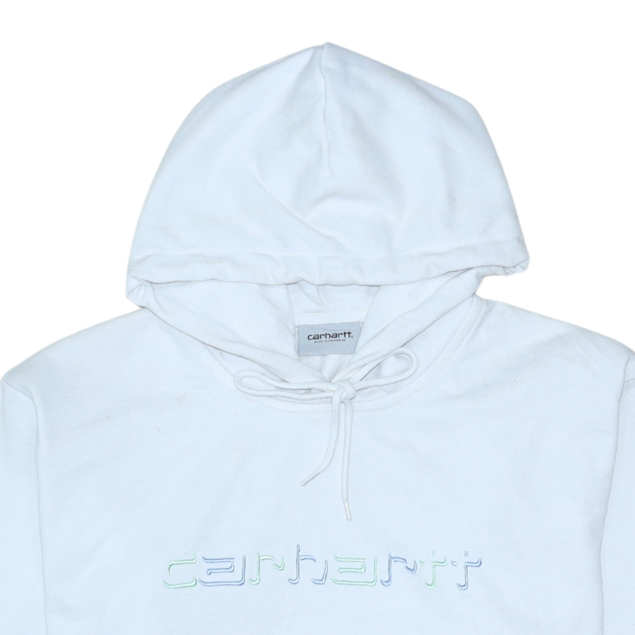 Carhartt WIP Men's White Embroidered Pullover Hoodie Size M