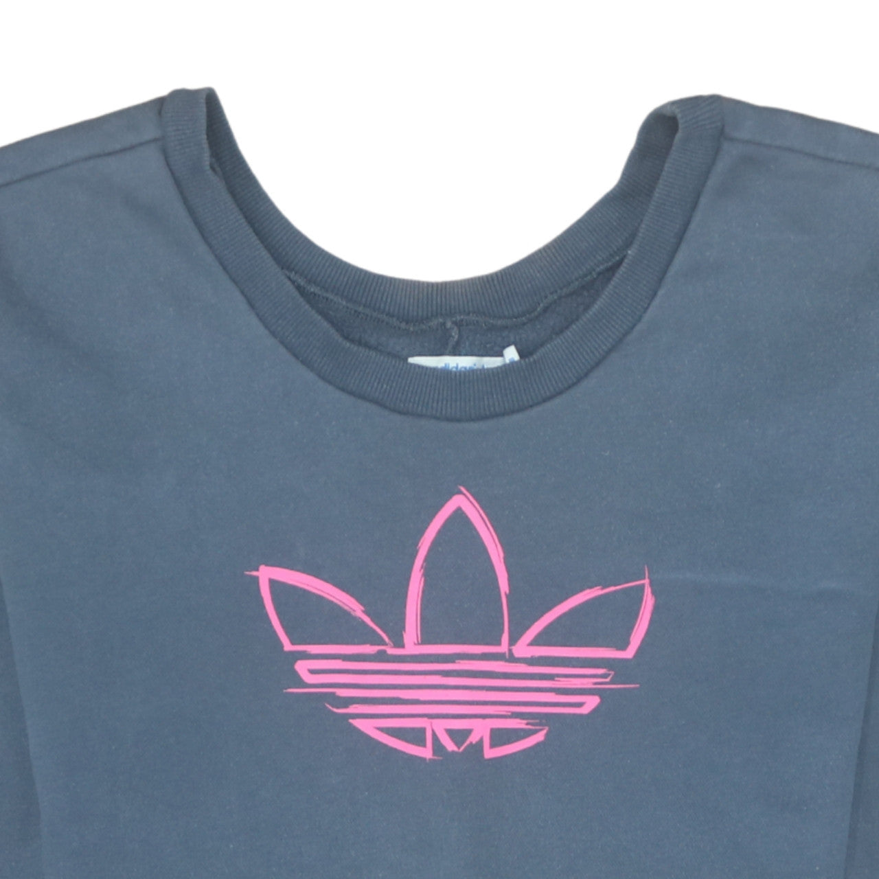 Adidas Women's Grey Sweatshirt Size 8 Crew Neck Pullover Logo Casual