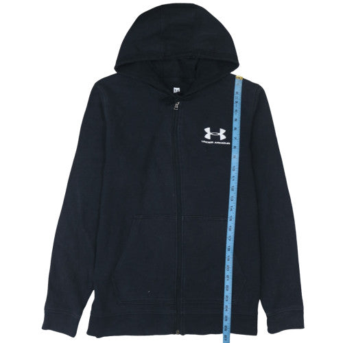 Under Armour Men's Black Full Zip Hoodie Size L Fleece Sweatshirt