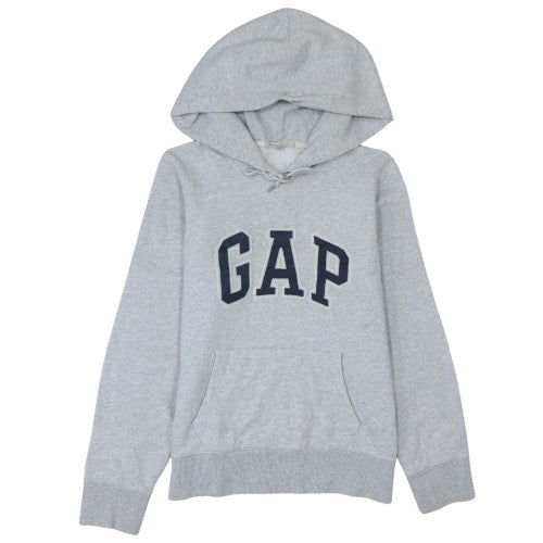 GAP Women Grey Hooded Pullover Sweatshirt Size M Cotton Blend