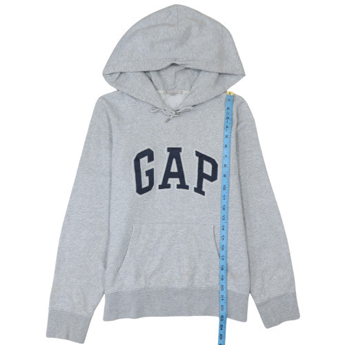 GAP Women Grey Hooded Pullover Sweatshirt Size M Cotton Blend