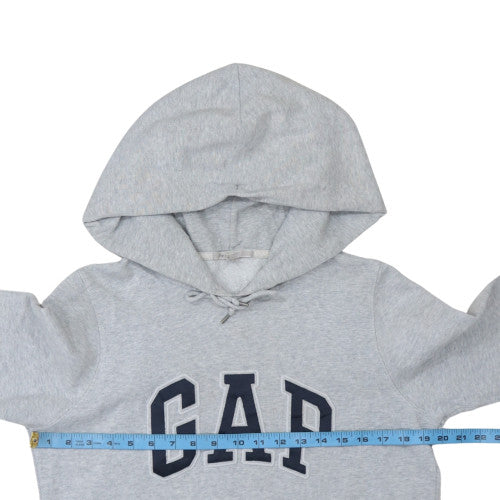 GAP Women Grey Hooded Pullover Sweatshirt Size M Cotton Blend