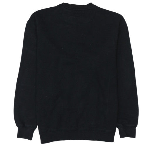 Fila Mens Black Crew Neck Fleece Sweatshirt M Pullover Sportswear