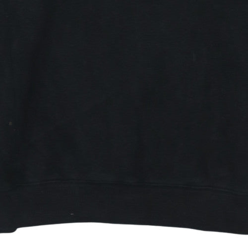 Fila Mens Black Crew Neck Fleece Sweatshirt M Pullover Sportswear