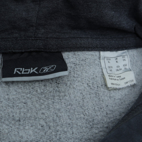 Reebok Men Grey XL Pullover Hoodie Sports Basketball Fleece