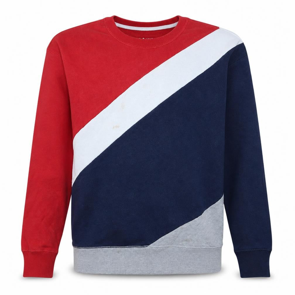 Front view of Fila Men's Multicoloured Crew Neck Sweatshirt, size S, Regular Fit