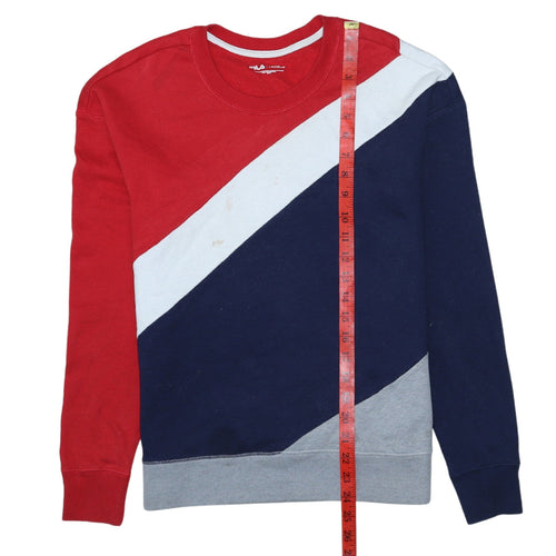FILA Men's Multicoloured Crew Neck Sweatshirt Size S Regular Fit