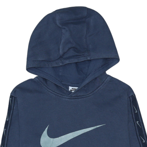 Nike Boys Blue Pullover Hoodie XL Logo Fleece Sweatshirt