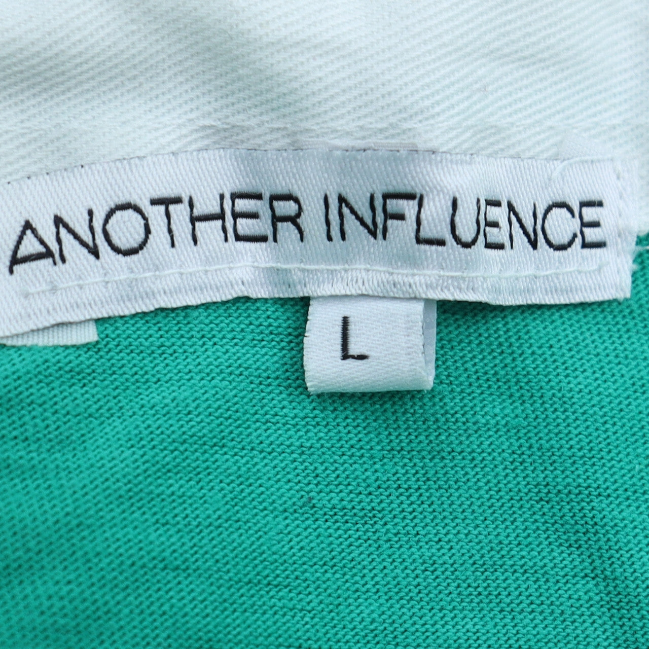 Another Influence Men’s Green Yellow Colourblock Rugby Shirt L Long Sleeve