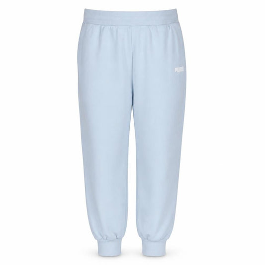 Front view of Puma Men's Blue Jogger Trousers, size M, Elastic Waist Regular Fit