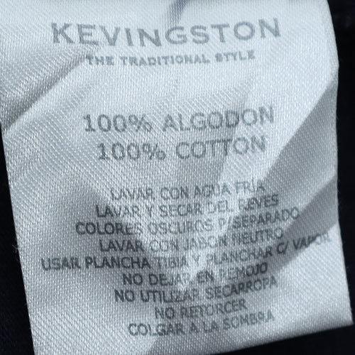Kevingston Men's Blue Striped Rugby Union Long Sleeve Shirt L