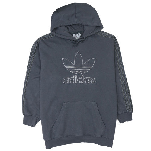 Adidas Women’s Grey Hooded Pullover Sweatshirt 3XL Relaxed Fit