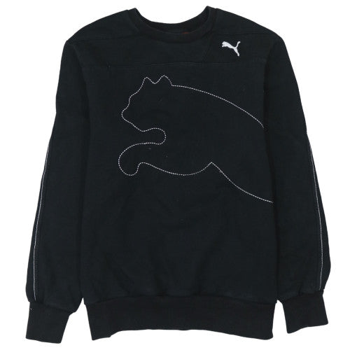 Puma Men's Black Medium Pullover Sweatshirt with Logo