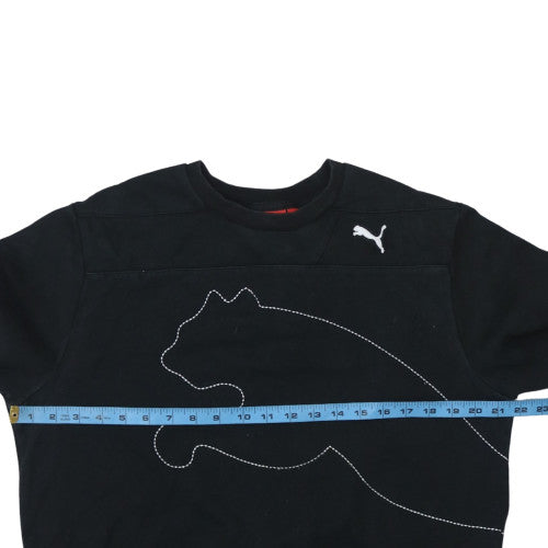 Puma Men's Black Medium Pullover Sweatshirt with Logo