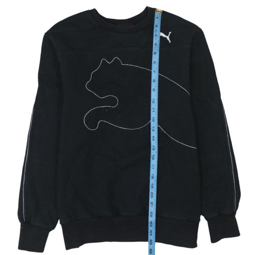 Puma Men's Black Medium Pullover Sweatshirt with Logo