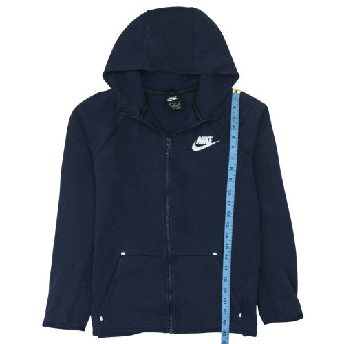 Nike Boys Navy Blue Full Zip Hoodie XL 13-15 Years Fleece Lined Sweatshirt