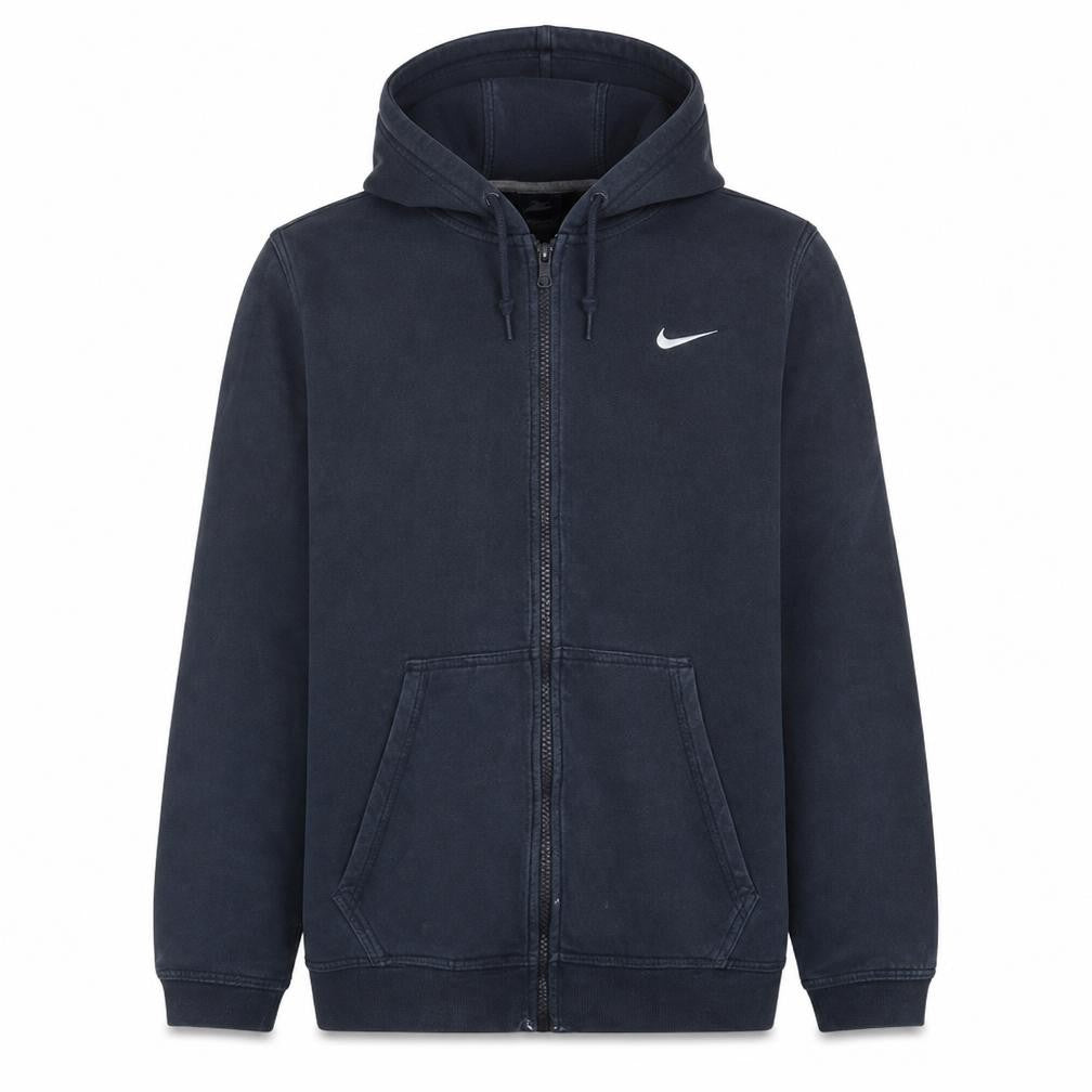 Nike Men's Blue Full Zip Fleece Hoodie L Regular Fit
