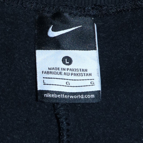 Nike Womens Black Fleece Sweatpants L Regular Fit Elastic Waist