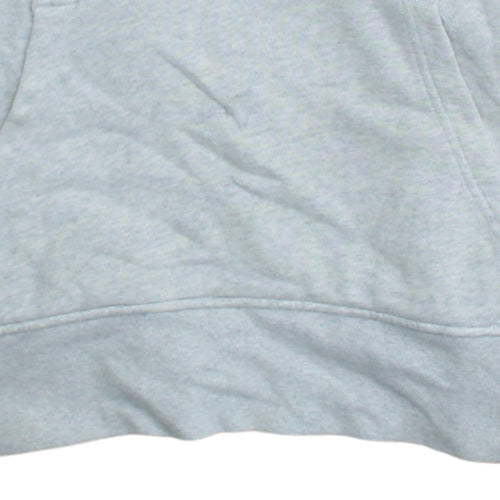 Adidas Women Grey Pullover Hoodie Size 12 Cotton Blend Casual