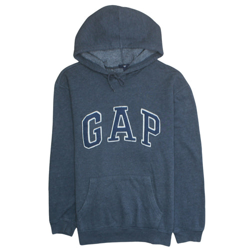 GAP Women Navy Blue XL Pullover Hoodie Sweatshirt Logo Cotton Blend