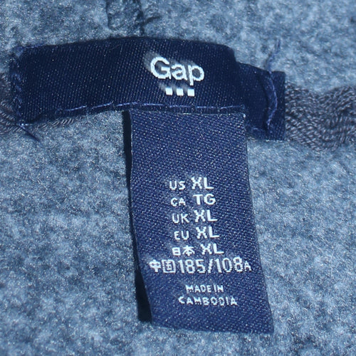 GAP Women Navy Blue XL Pullover Hoodie Sweatshirt Logo Cotton Blend