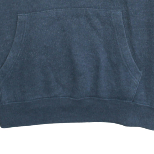 GAP Women Navy Blue XL Pullover Hoodie Sweatshirt Logo Cotton Blend