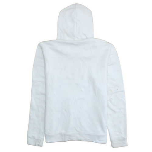 Puma Mens White Pullover Hoodie L Sports Logo Fleece