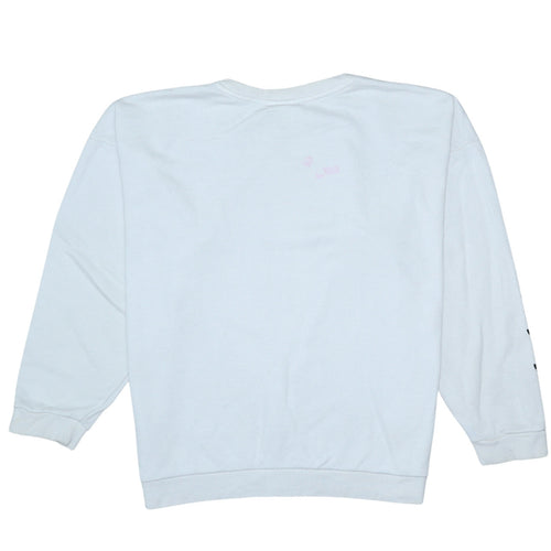Adidas Women White Crew Neck Long Sleeve Sweatshirt UK 14 Relaxed Fit