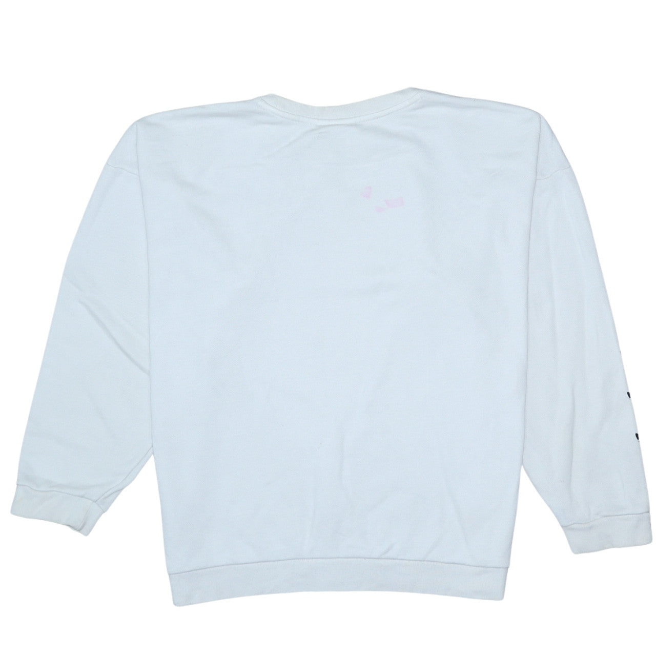 Adidas Women White Crew Neck Long Sleeve Sweatshirt UK 14 Relaxed Fit