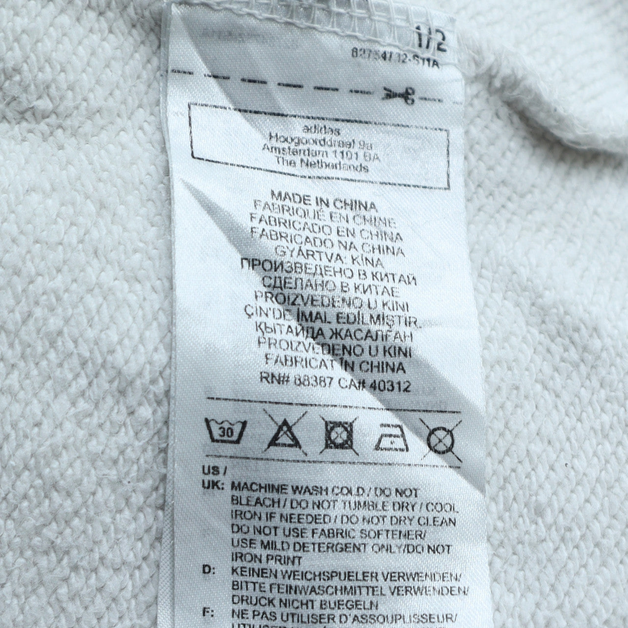 Adidas Women White Crew Neck Long Sleeve Sweatshirt UK 14 Relaxed Fit