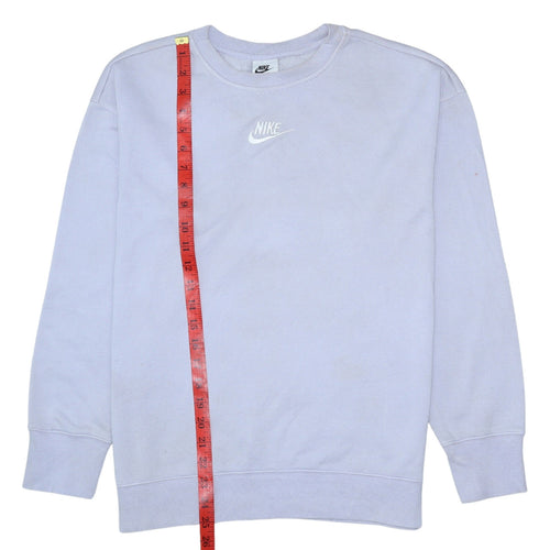Nike Girls Purple XL Fleece Pullover Sweatshirt Crew Neck Logo Top