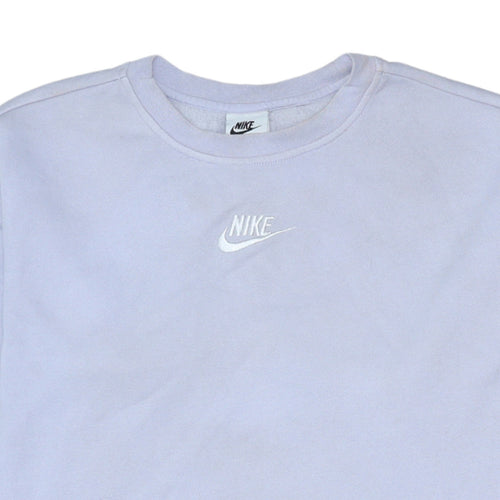 Nike Girls Purple XL Fleece Pullover Sweatshirt Crew Neck Logo Top