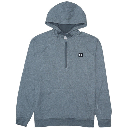 Under Armour Mens Grey 1/2 Zip Hoodie Size L Lightweight Sportswear