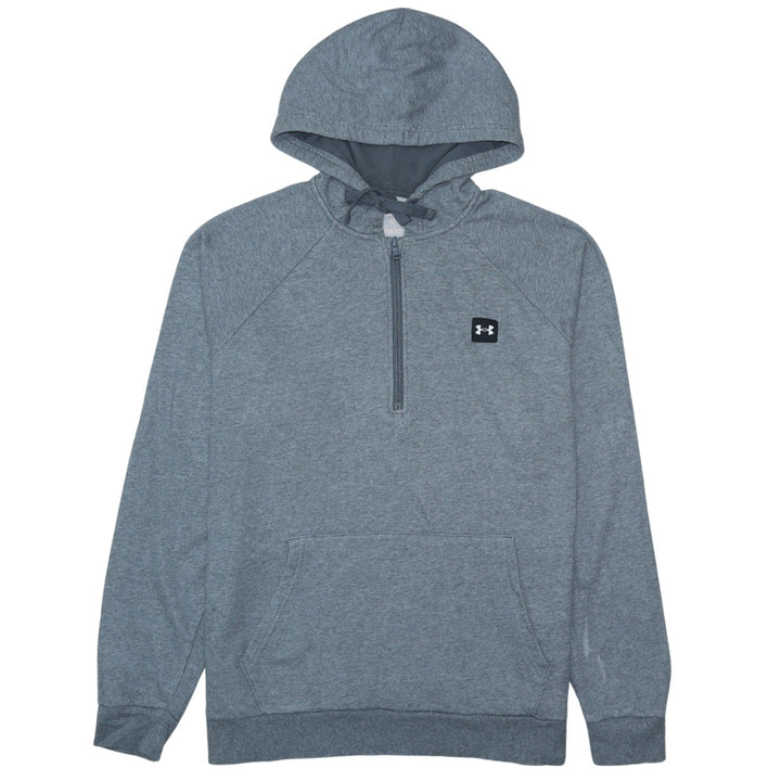 Under Armour Mens Grey 1/2 Zip Hoodie Size L Lightweight Sportswear