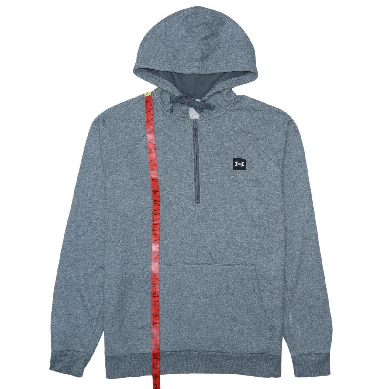 Under Armour Mens Grey 1/2 Zip Hoodie Size L Lightweight Sportswear