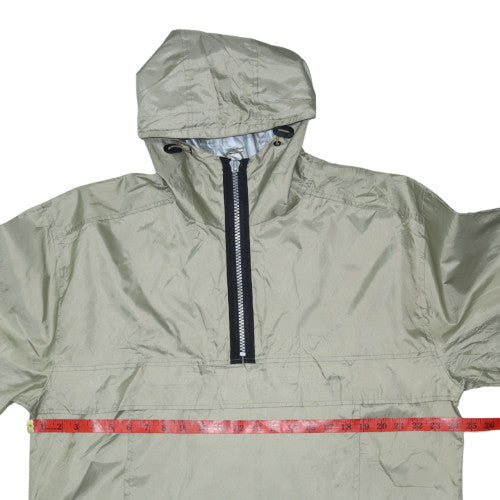 Whispering Smith Men's Beige L Hooded Anorak Lightweight Jacket