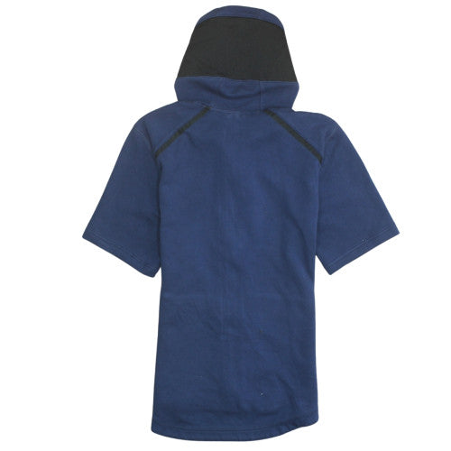 Nike Boys Blue Full Zip Hooded Short Sleeve Basketball Hoodie L 14-15 Yrs
