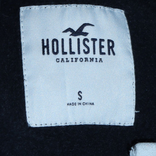 Hollister Mens Black L Basic Hooded Activewear Fleece Jacket