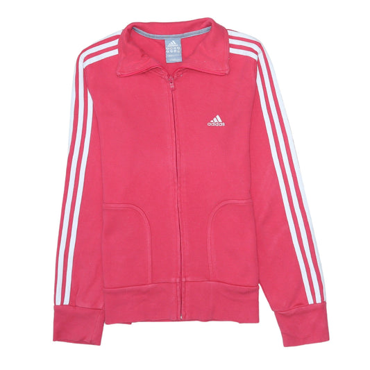 Adidas Womens Pink Track Jacket Size 14 Full Zip Long Sleeve Sports Top