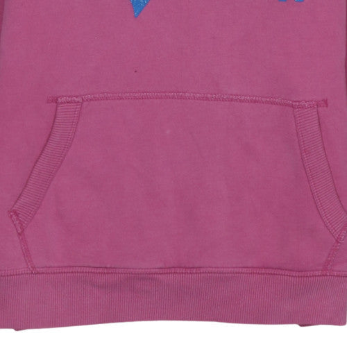 Superdry Women's Pink Pullover Hoodie M Vintage Logo Graphic Lined