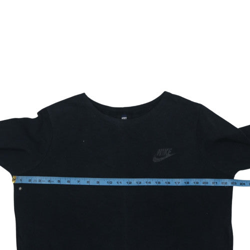 Nike Women Black XL Pullover Sweatshirt Cotton Blend Crew Neck