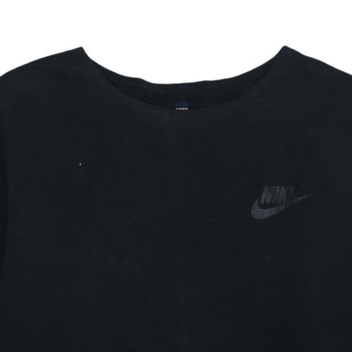Nike Women Black XL Pullover Sweatshirt Cotton Blend Crew Neck