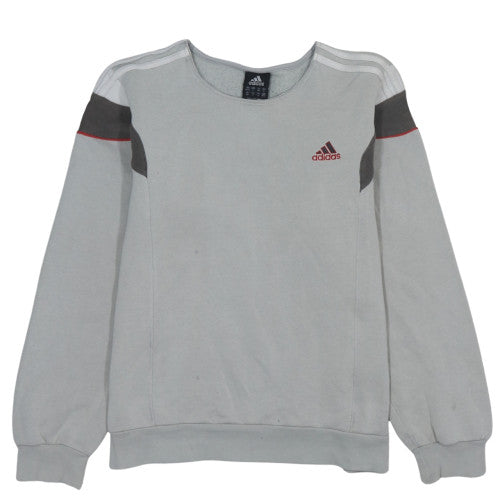 Adidas Womens Grey Crew Neck Pullover Sweatshirt Size 14