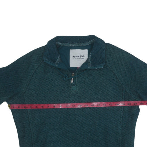 Weird Fish Womens Green Size 18 1/4 Zip Pullover Activewear Jacket