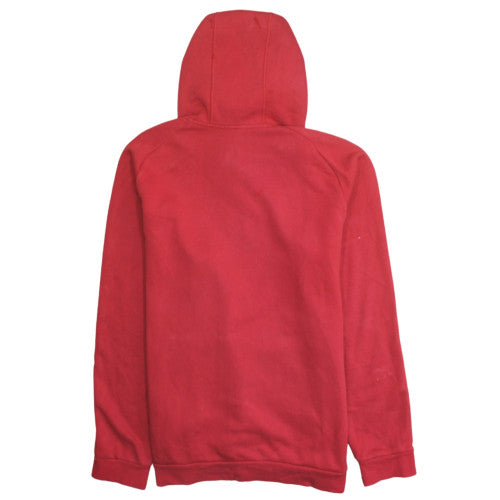 Adidas Men's Red XL Pullover Hoodie with Logo Fleece Sportswear
