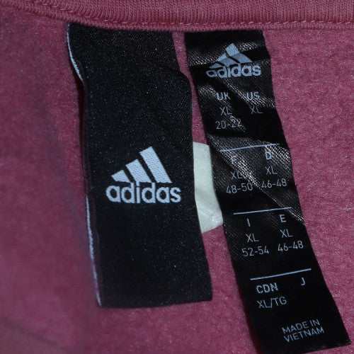 Adidas Womens Pink Crew Neck Sweatshirt XL Pullover Casual Sportswear