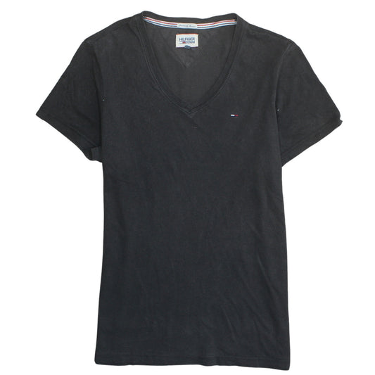 Tommy Hilfiger Men's Black V-Neck Cotton T-Shirt Size S