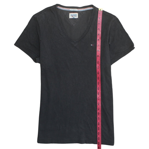 Tommy Hilfiger Men's Black V-Neck Cotton T-Shirt Size S