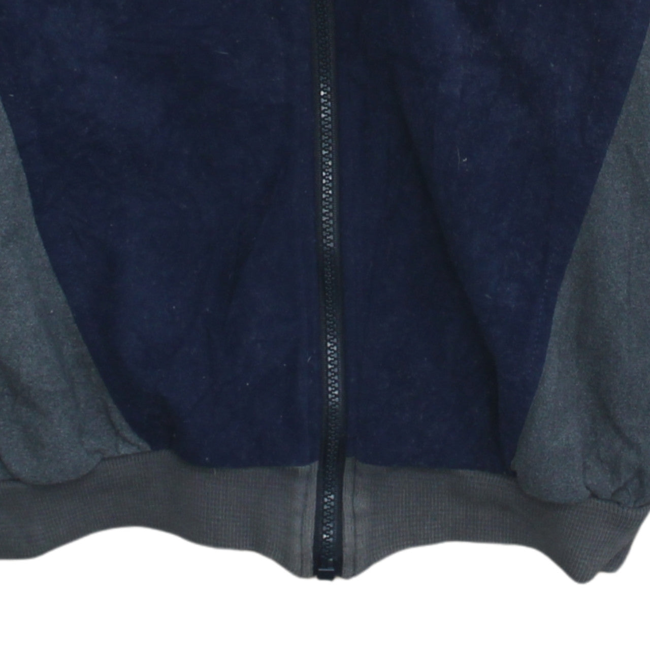 Adidas Mens Blue Grey Track Jacket Size XL Full Zip Retro Windbreaker