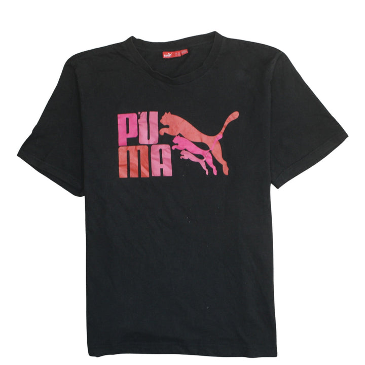 Puma Men's Black XL Graphic Logo Sports T-Shirt